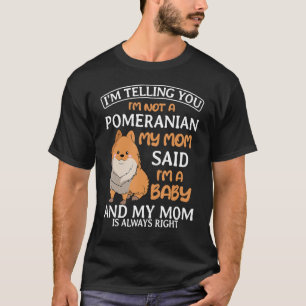 T-shirt Pomeranian Maman Propriétaire Chien Pom-Pom Nain S