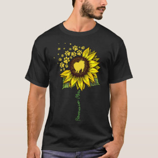 T-shirt Pomeranian Maman Tournesol Pomeranian Chien Maman 