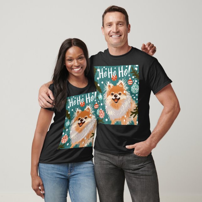 T-shirt Pomeranian Noël drôle (Unisexe)