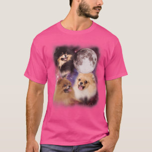 T-shirt Poméranie Howling Moon Amoureux des chiens Parodie