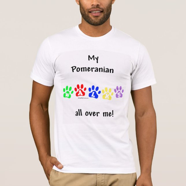 T-shirt Poméranie Marche Sur Moi (Devant)