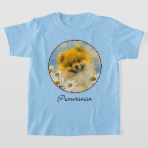 T-shirt Poméranien dans Daisies Peinture - Art Chien origi