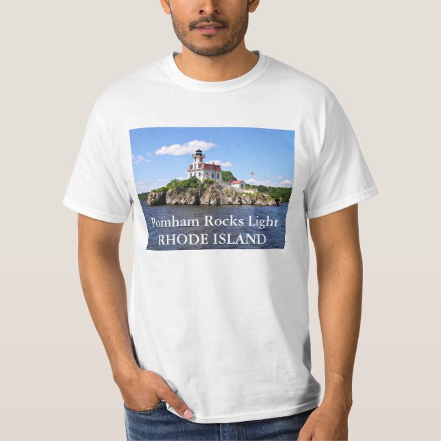 T-shirt Pomham Rocks Light, Chemise de Rhode Island (Devant)