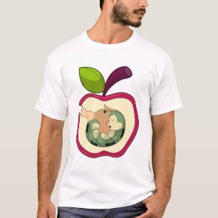 T-shirt Pomme à bec à chenille