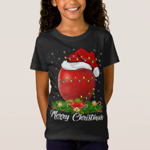 T-Shirt Pomme Adulte Fruit Correspondant Santa Chapeau App