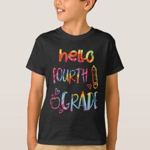 T-shirt Pomme Bonjour quatrième année 4e premier jour d'éc