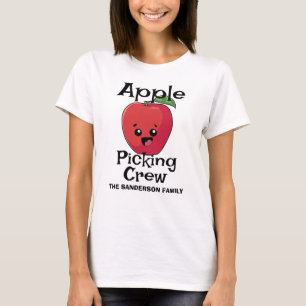 T-shirt Pomme cueillette Crew Automne Correspondant famill