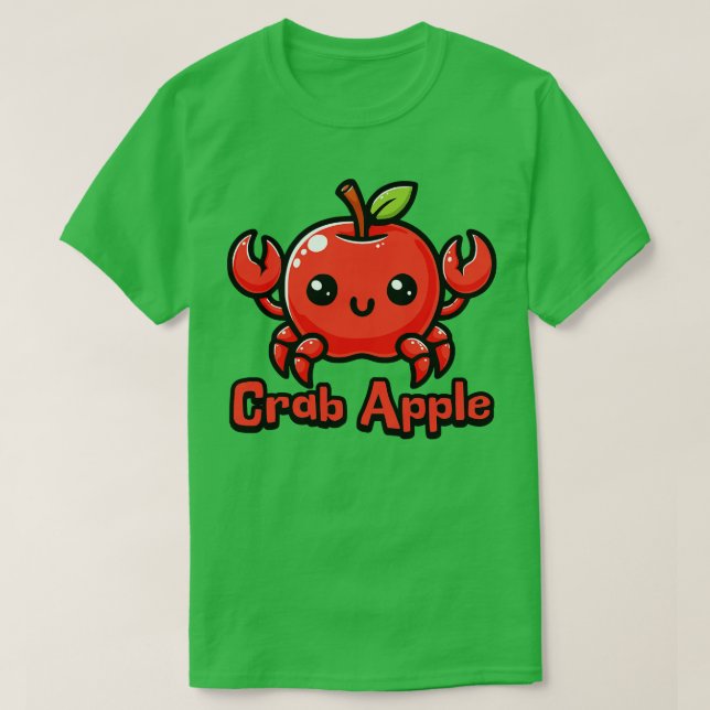 T-shirt Pomme Cute Cute Food Animaux Pun (Design devant)