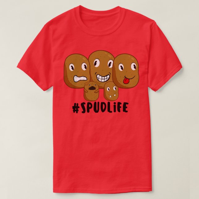 T-shirt pomme de terre à vie pude (Design devant)