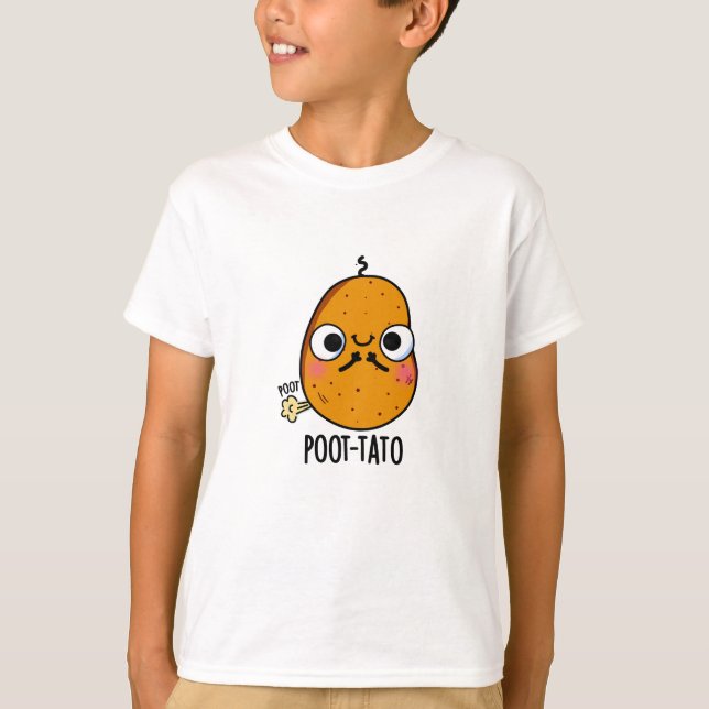T-shirt Pomme de terre amusant Farting Pun de pomme de ter (Devant)