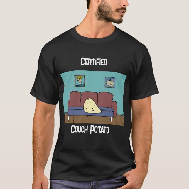 T-shirt Pomme de terre de canapé certifiée (Devant)