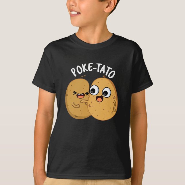 T-shirt Pomme de terre drôle tato jeu de patates foncé BG (Devant)