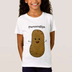 T-Shirt Pomme de terre personnalisée marron