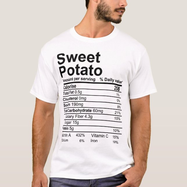 T-shirt Pomme de terre sucrée (Devant)