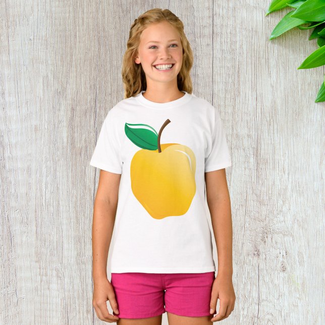 T-shirt Pomme dorée Fruit jaune brillant (Créateur téléchargé)