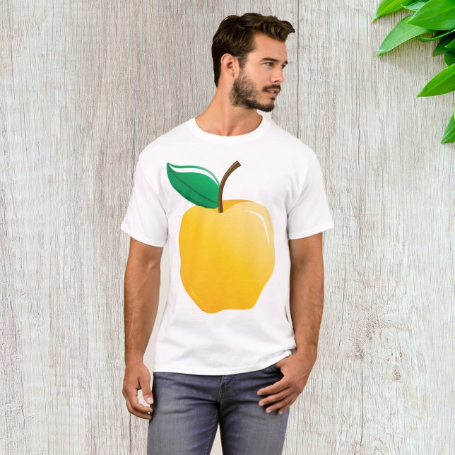 T-shirt Pomme dorée Fruit jaune brillant (Créateur téléchargé)