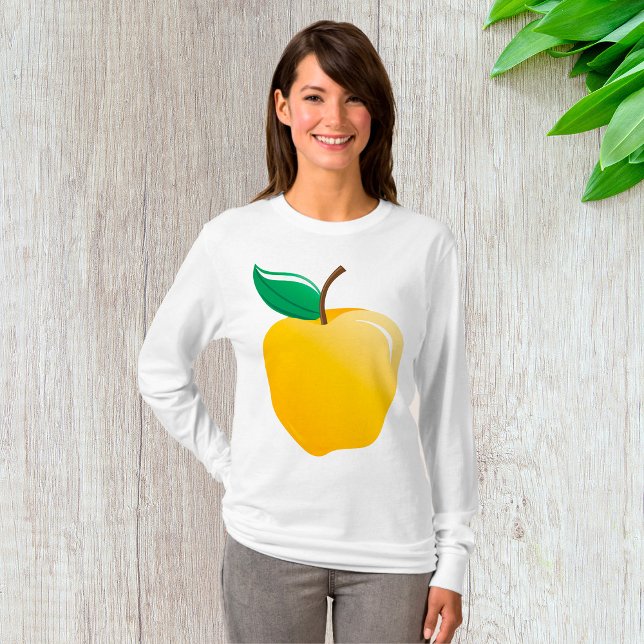 T-shirt Pomme Dorée Fruit Jaune Clair (Créateur téléchargé)