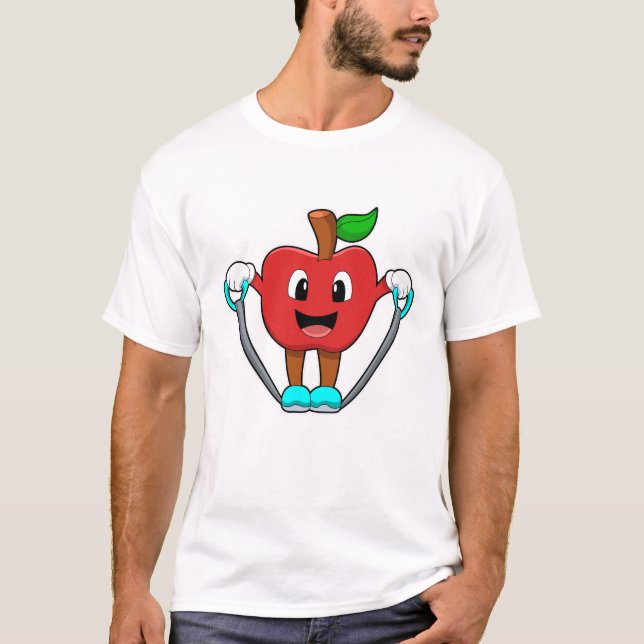T-shirt Pomme en forme avec corde (Devant)