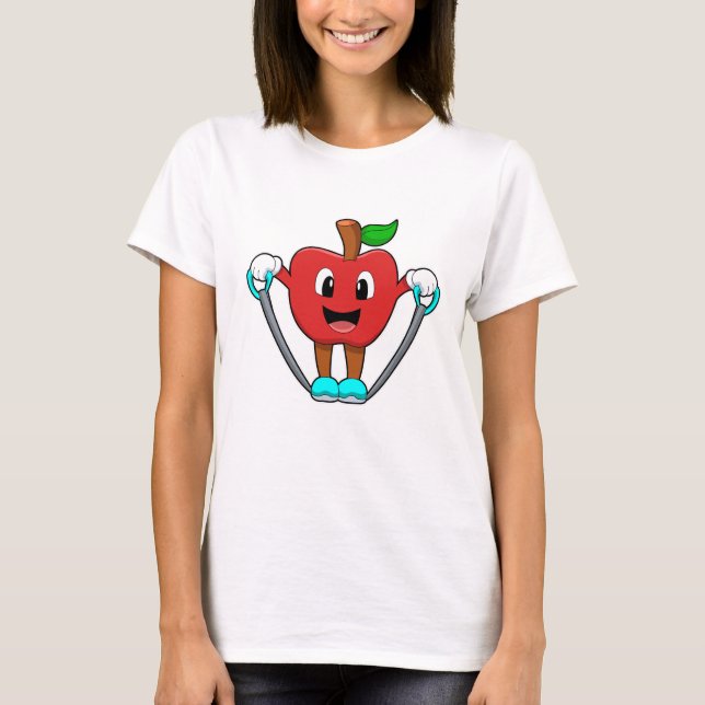T-shirt Pomme en forme avec corde (Devant)