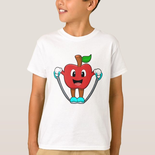 T-shirt Pomme en forme avec corde (Devant)