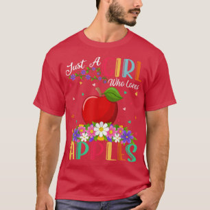 T-shirt Pomme Fruit Aime Juste Une Fille Qui Aime Les Pomm