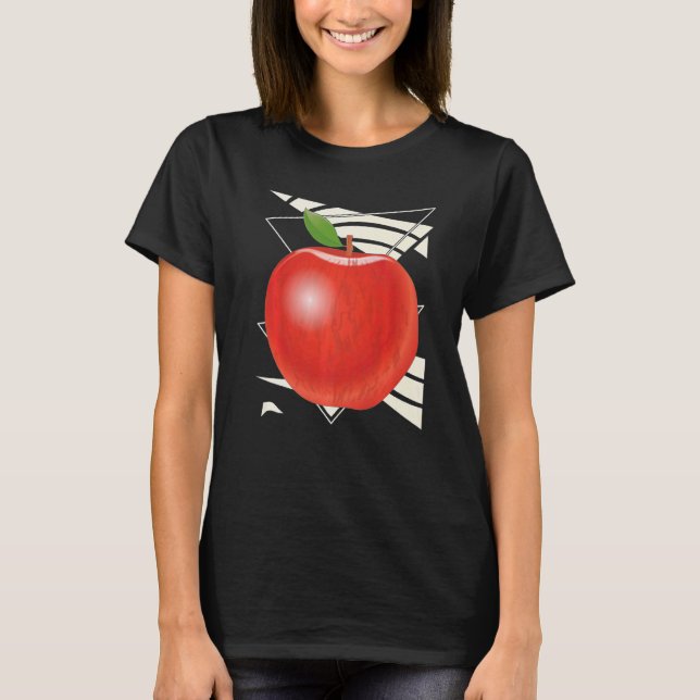 T-shirt Pomme Fruit Alimentation Végétalien Vitamines Frui (Devant)