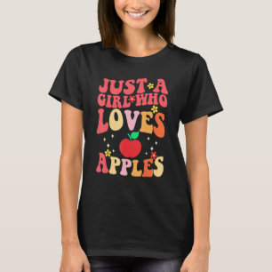 T-shirt Pomme Fruit Juste Une Fille Qui Aime Les Pommes 1