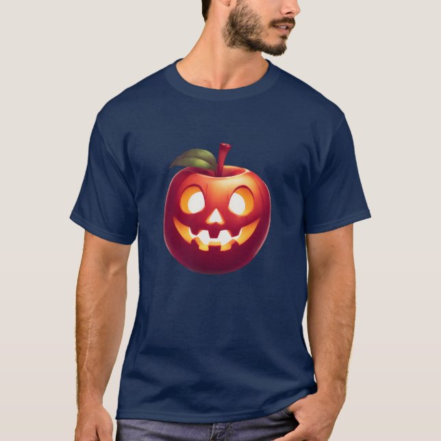 T-shirt Pomme Jack O'Lantern (Devant)