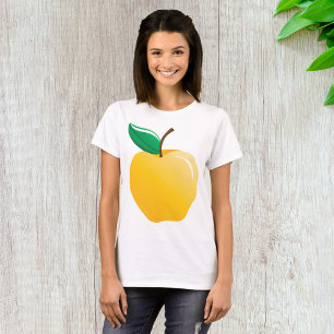 T-shirt Pomme jaune dorée