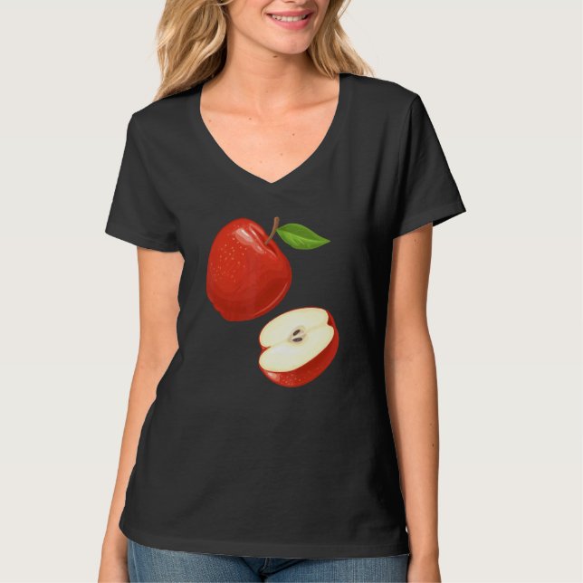 T-shirt Pomme Motif Fruit Fruit saine Pomme (Devant)