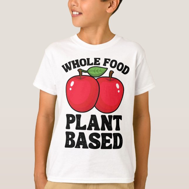 T-shirt Pomme Plante alimentaire entier Fruit Basé Funny V (Devant)