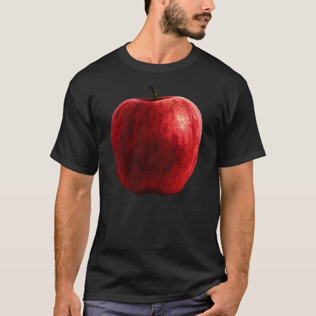 T-shirt Pomme rouge brillante (Devant)