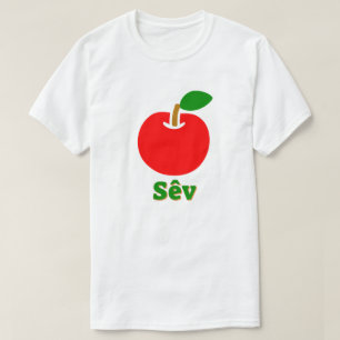 T-shirt Pomme rouge et le texte sêv