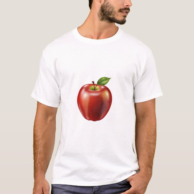 T-shirt Pomme rouge fraîche (Devant)