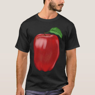 T-shirt Pomme Rouge Fruit Sucré Croquant Vêtements de Jar