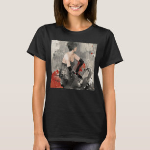 T-shirt Pomme sauvage   Vintage Watercolor Woman