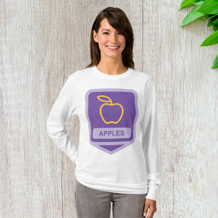 T-shirt Pomme violette Badge Conception Fruit Lover