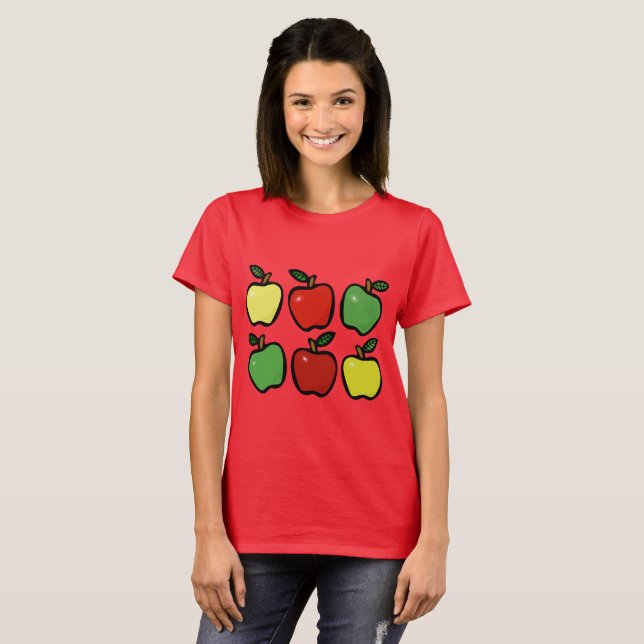 T-shirt Pommes amusantes (Devant entier)