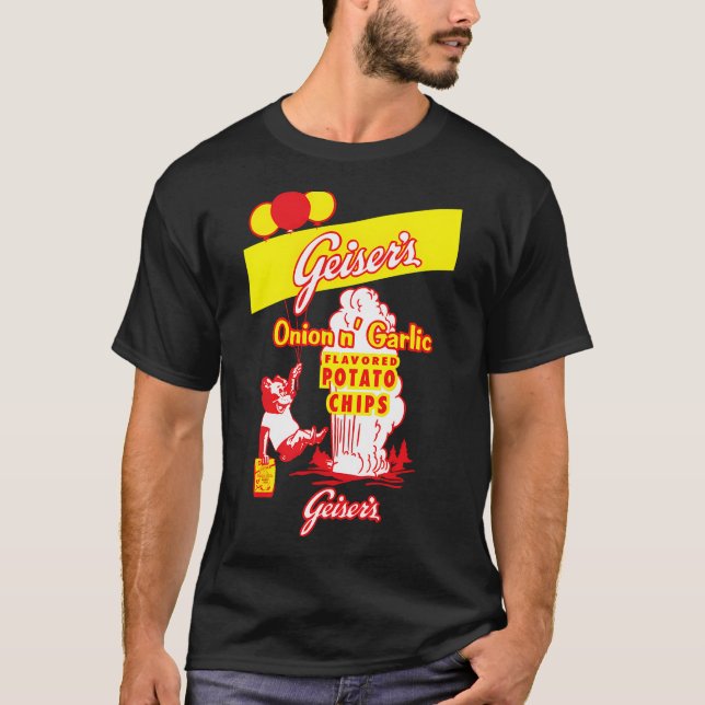 T-shirt pommes chips à l'ail et oignon de geiser (Devant)