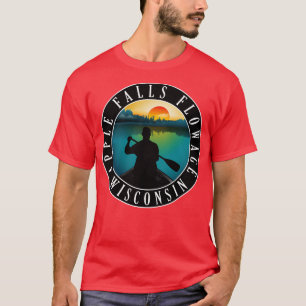 T-shirt Pommes Chutes Fleur Wisconsin Canoë