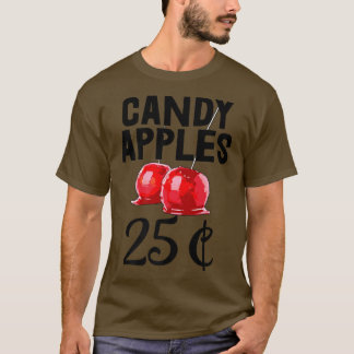 T-shirt Pommes de bonbons 25 Cent Drôle Bonbons Dessert Fe