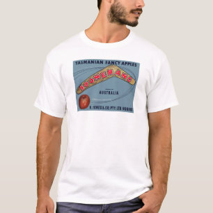 T-shirt Pommes de Boomerang - Étiquette Vintage de crème f
