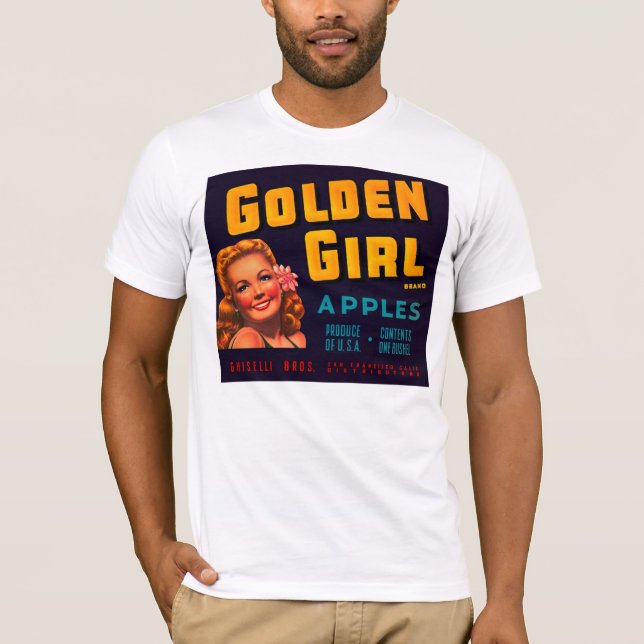 T-shirt Pommes de fille d'or (Devant)