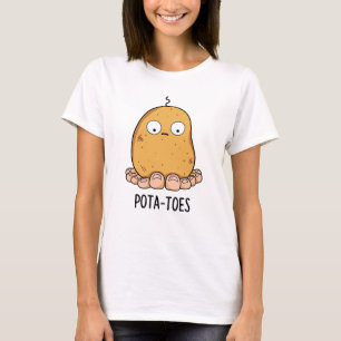 T-shirt Pommes de terre amusantes Pomme de terre avec joue