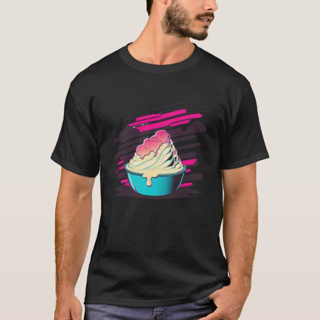 T-shirt Pommes de terre concassées Synthwave 80s Rétrowave (Devant)