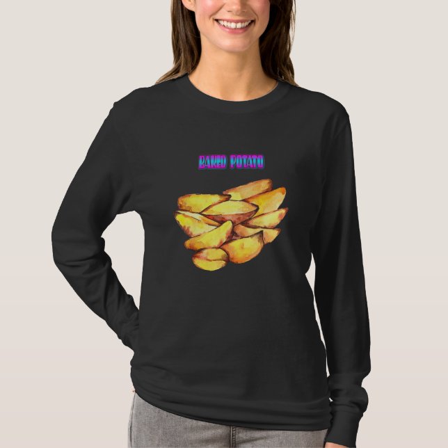 T-shirt Pommes de terre cuites Potates végétales amusantes (Devant)
