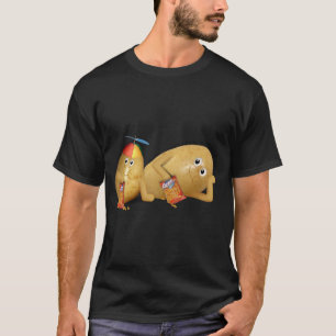 T-shirt Pommes de terre de canapé avec le père endormi sur