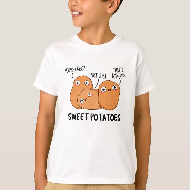 T-shirt Pommes de terre douces amusant jeu de nourriture (Devant)