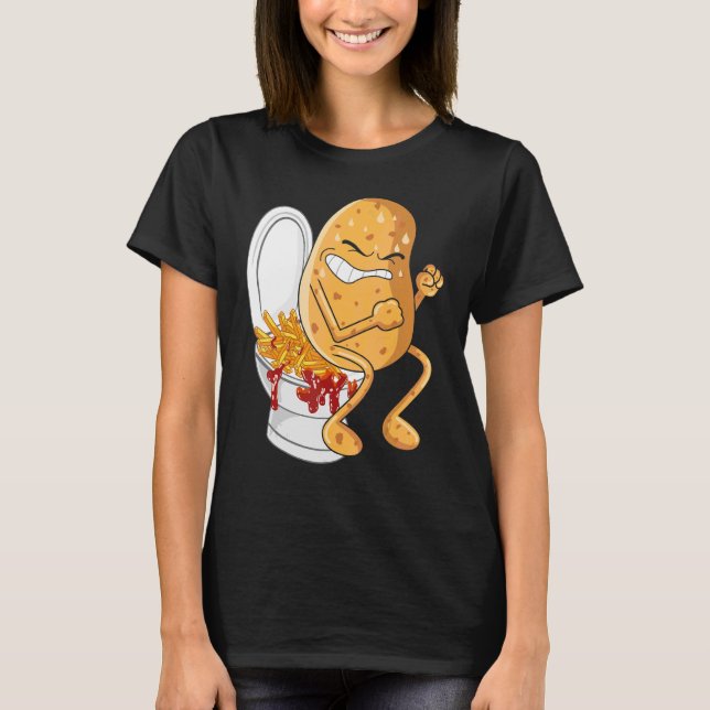 T-shirt Pommes de terre frites frites frites fruits pommes (Devant)