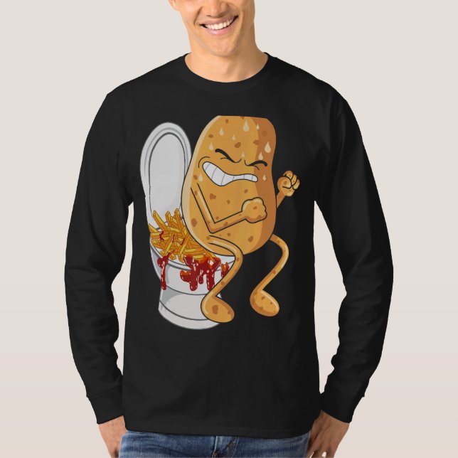 T-shirt Pommes de terre frites frites frites fruits pommes (Devant)